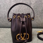 Valentino Mini Vlogo Signature Bucket Bag In Nappa Leather